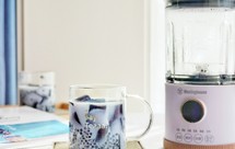 蝶豆花椰奶西米露