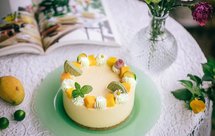 免烤箱！夏日小清新0卡糖芒果慕斯蛋糕C53