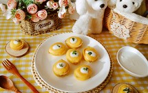 简单小清新风格的红豆山药