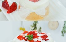 小清新草莓雪崩蛋糕，超级治愈！