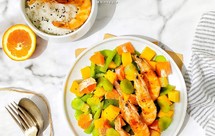 莴笋芒果虾沙拉