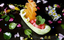 ⛵创意蔬菜盘饰摆盘拼盘(黄瓜小船)