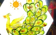 创意菜 凤凰黄瓜拼盘