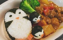 创意卡通便当「咖喱牛肉企鹅儿童餐」快手无油电压力锅版本