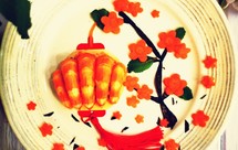 创意菜制作大虾灯笼高高挂，适合各种节日纪念日，卡片可以留言