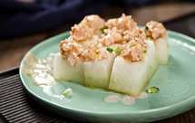 虾蓉冬瓜塔（创意菜）