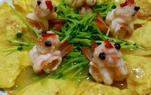年夜饭创意菜小鸟鸣虾