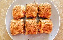 创意健身餐：水煎全麦蔬菜卷