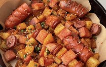 过瘾解馋小吃香辣肉肠土豆