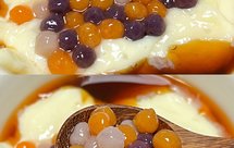 芋圆鲜奶麻薯｜软糯拉丝也太好吃了！