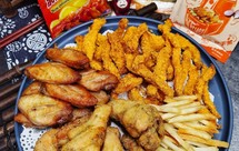 路边摊小吃拼盘‼️孩子们最爱吃的❗️鸡柳+鸡翅+鸡腿/空气炸锅食谱