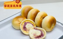 芋泥豆乳贝果 豆浆面包 豆乳卡士达酱