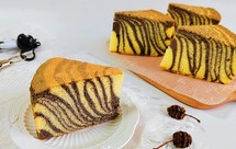 养生黑芝麻酱斑马纹戚风蛋糕