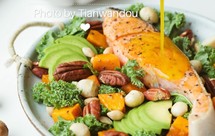 复刻网红餐厅招牌沙拉‼️三文鱼牛油果坚果沙拉