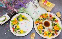 两款藜麦虾仁花环沙拉