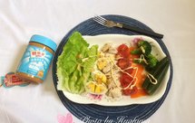 #轻轻蓝小罐．鸡胸肉沙拉菜