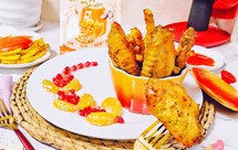 空炸蒜香吮指小零食