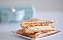 紫芋咸蛋黄流沙热压吐司【一定要来试的咸蛋黄流沙酱】