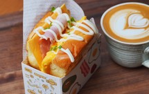 韩国街头超火的网红厚蛋烧三明治