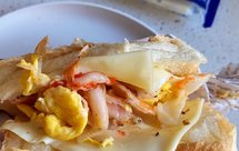 三明治/香蕉芝士烤吐司/蟹柳滑蛋三明治（早餐芝士三吃）