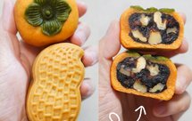 柿子月饼 自制枣泥核桃馅 馅无糖无糯米粉 无芝士粉