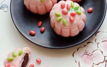 低糖少油不上火的蜜红豆月饼～冰皮、馒头版系列F *花儿馒头150