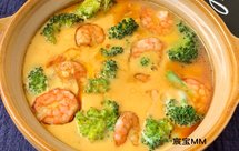 西兰花虾仁豆腐蒸蛋