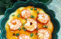 爽滑可口、巨嫩无比duang ~duang~duang的「虾仁蒸蛋」