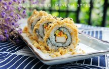 鳕鱼松蟹柳寿司卷