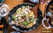 昨日的美食——三文鱼鸡蛋散寿司