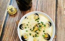 高蛋白、低脂、健康营养的豆腐贻贝鸡蛋羹