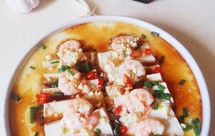 虾仁豆腐炖鸡蛋羹