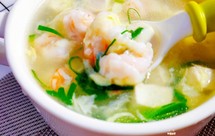 宝宝夏季开胃 鲜虾豆腐羹清淡鲜嫩又补钙（适合一岁以上婴幼儿辅食）虾仁鸡蛋青菜羹