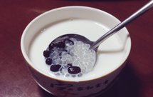 林云志减肥增肌餐17-红豆牛奶西米露甜品早餐下午茶甜点