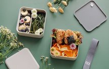 香松烤比目鱼饭团＋百合炒南瓜＋沙茶酱炒空心菜便当