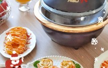 圣诞氛围感甜品【玫瑰花苹果派】+【炸苹果圈】