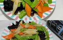 素炒山药木耳荷兰豆胡萝卜