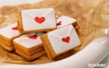 白色情人节｜草莓信封饼干