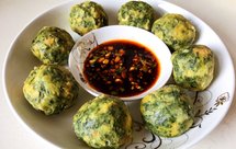 低卡减肥#蒸玉米面野菜&菜团子（手残党也能轻松完成）