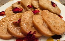 零厨艺高压锅做养颜好吃的玫瑰红糖糯米藕