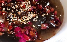 【手搓冰粉自己做】蓝花天仙变身姜枣玫瑰红糖冰粉 ～解暑清心暖胃养颜