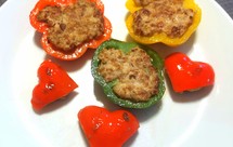 520创意菜式爱心煎酿彩椒&白虾小炒皇