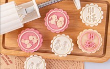 各种造型的小兔子月饼模具小兔叽绿豆糕模合集