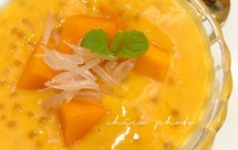 港式甜品——杨枝甘露(芒果西米露)附芒果花切法