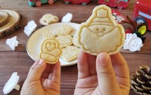 超平整的圣诞饼干底