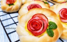 比苹果派还好吃！日式苹果玫瑰小餐包（免揉手膜，一次发酵）