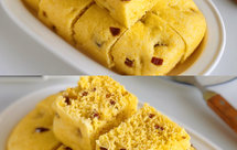 无比暄软的玉米面红枣发糕，香甜松软比面包还香！自用配方屡试不爽！