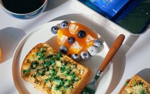 香葱奶酪烤面包片