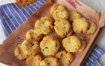无需黄油‼️搅一搅就能做好❗️葱香酥饼干