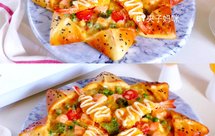 皇家至尊八角星大虾三文鱼披萨【松下蒸烤箱NU-JA102W】